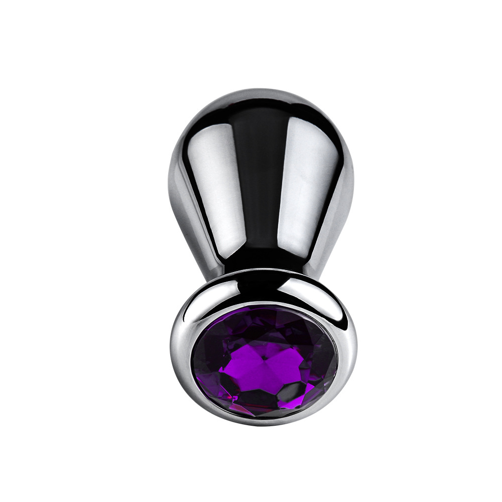 Metallic Jewelled Butt Plug Large Anal Beads Gspot Sex Toy For Men And Couples - 2