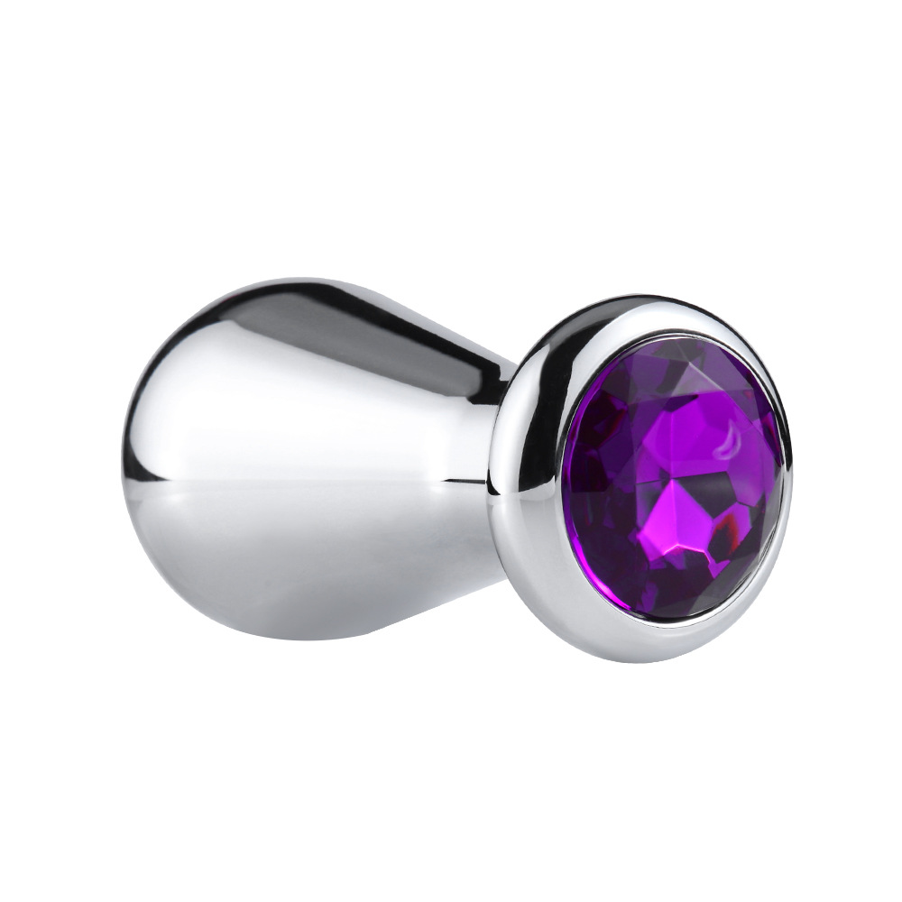 Metallic Jewelled Butt Plug Large Anal Beads Gspot Sex Toy For Men And Couples - 6