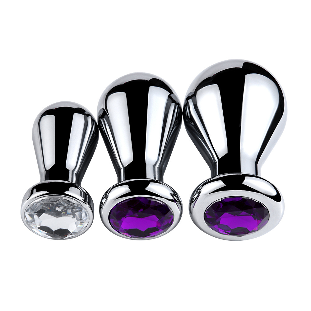 Metallic Jewelled Butt Plug Large Anal Beads Gspot Sex Toy For Men And Couples - 13