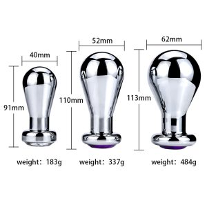 Metal Butt Plug Jewelled Big Anal Balls Sex Toys Products For Men Couples G Spot Expander Beads Buttplug - 2