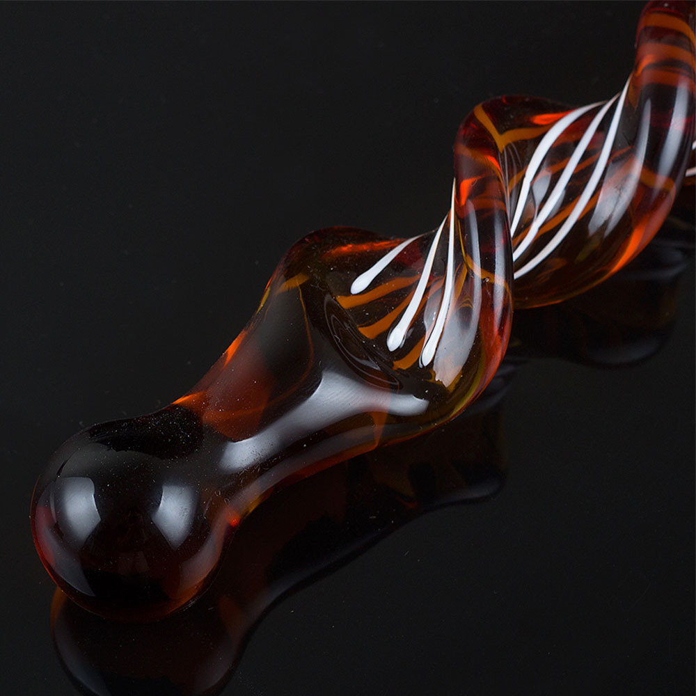 Luxurious Crystal Glass Anal Dildo Butt Plug Elegant Spiral Design Smooth Texture Adult Pleasure Toy For Women Safe Masturbator Buttplug - 7