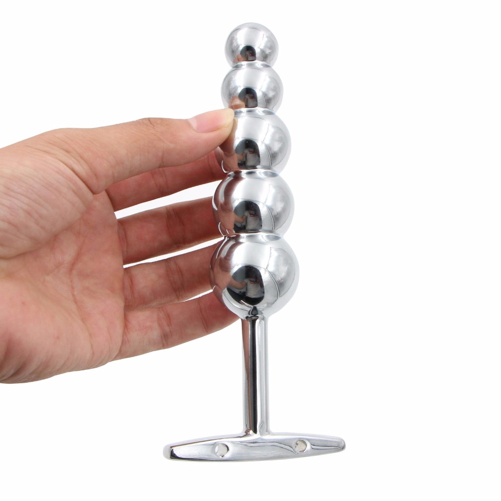 Stainless Steel Portable Prostate Massager Long Anal Beads Butt Plug Adult Sex Toy For Men Women Gay - 3