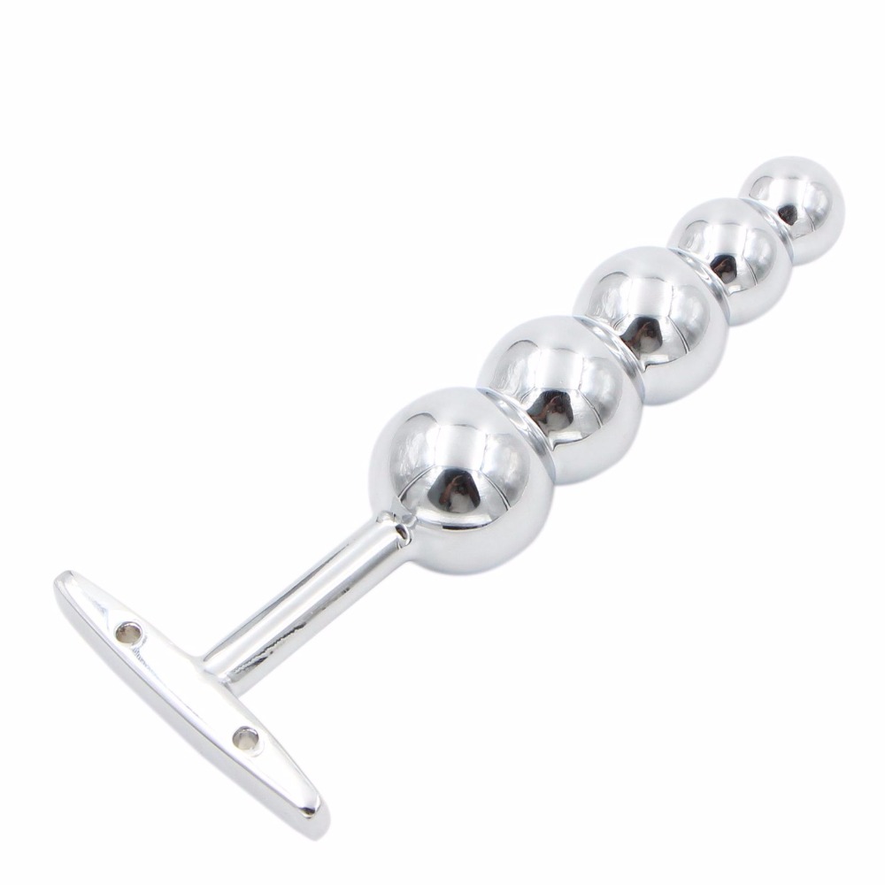 Stainless Steel Portable Prostate Massager Long Anal Beads Butt Plug Adult Sex Toy For Men Women Gay - 7