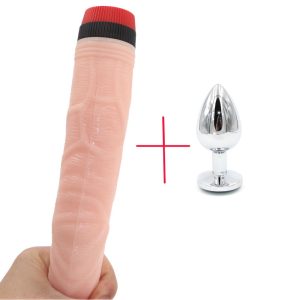 2 Pcs Set Crystal Base Small Anal Butt Plug & Normal Realistic Dildo Vibrator Sex Toys For Women Vagina Protate Massager