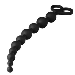 Anal Ball Butt Plug Large Size Black Beads Silicone Sex Toys Male Prostate Massager