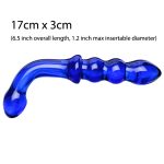 Beaded Glass Dildo Unisex G-spot Massager Curved Shaft Adult Crystal Penis Anal Vaginal Sex Toy For Women Man Couple - 3