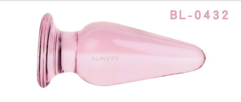 Luxury Pink Crystal Glass Anal Buttplug Set With Prostate Massager Anal Dildo Beads Sex Toys For Men And Women - 4