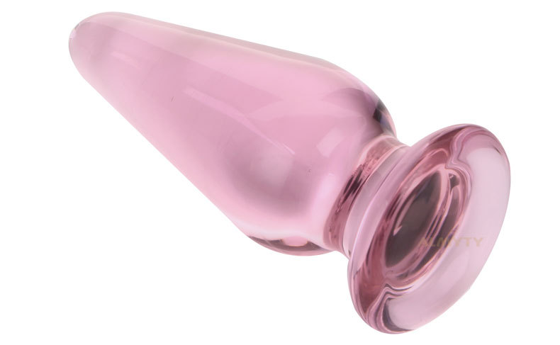 Luxury Pink Crystal Glass Anal Buttplug Set With Prostate Massager Anal Dildo Beads Sex Toys For Men And Women - 5