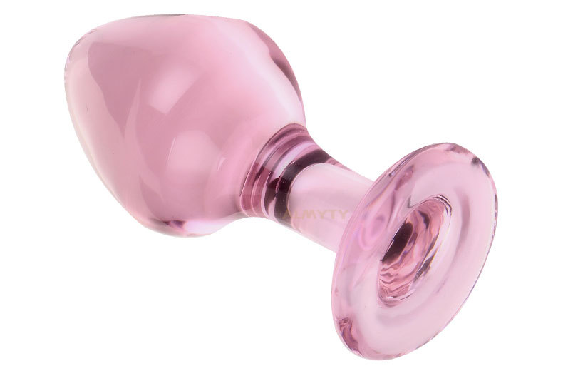 Luxury Pink Crystal Glass Anal Buttplug Set With Prostate Massager Anal Dildo Beads Sex Toys For Men And Women - 7