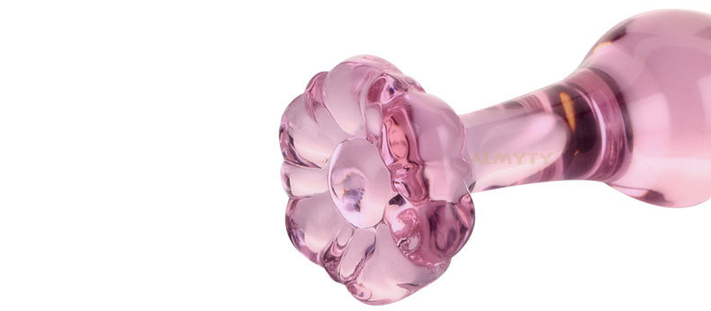 Luxury Pink Crystal Glass Anal Buttplug Set With Prostate Massager Anal Dildo Beads Sex Toys For Men And Women - 9