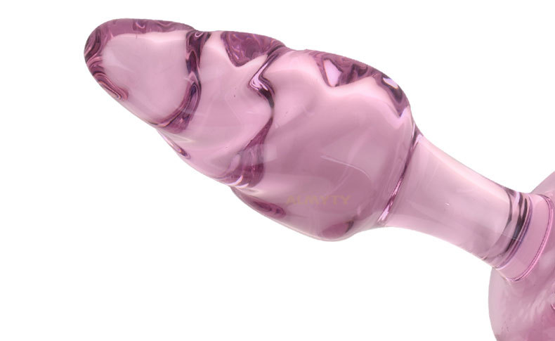 Luxury Pink Crystal Glass Anal Buttplug Set With Prostate Massager Anal Dildo Beads Sex Toys For Men And Women - 12