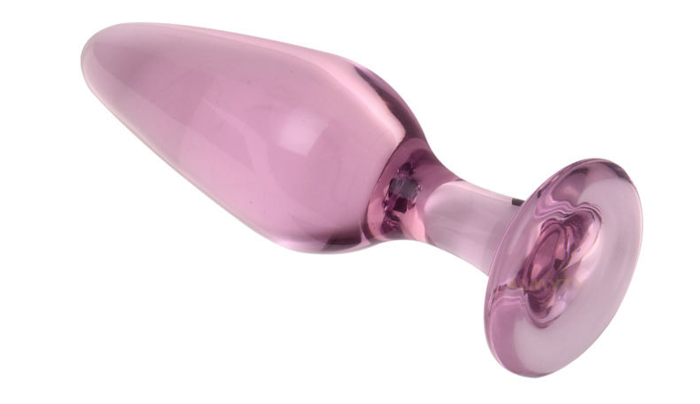 Luxury Pink Crystal Glass Anal Buttplug Set With Prostate Massager Anal Dildo Beads Sex Toys For Men And Women - 14