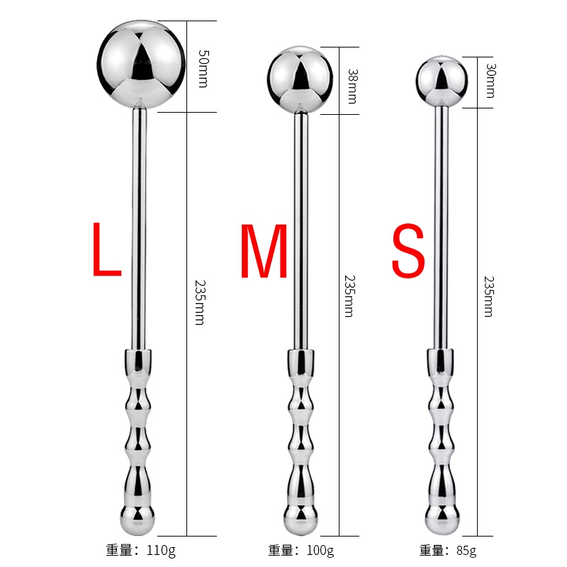 Metallic Prostate Massager Large Anal Beads Unisex Adult Sex Toy Small To Medium Sized - 2