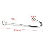 30x250mm Stainless Steel Anal Hook Metal Butt Plug With Ball Gay Sex Toys For Men And Women Adult Games - 5