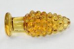 Gold Color Glass Anal Plug Crystal Butt With Many Points To Add Pleasure Balls Toys - 3