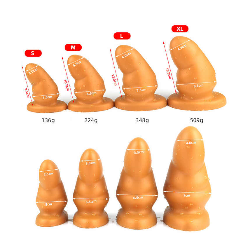 Large Silicone Dildo Anal Plug Vaginal Stimulator Adult Masturbation Toy With Strong Suction Base - 1