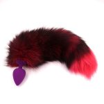 Anal Plug With Real Fox Tails Silicone Butt Couple Sex Toys Erotic Cosplay Tail 3 Size For Choice