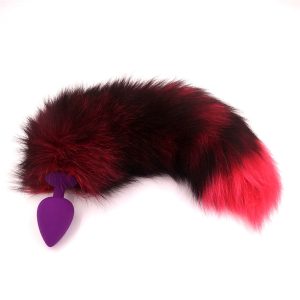 Anal Plug With Real Fox Tails Silicone Butt Couple Sex Toys Erotic Cosplay Tail 3 Size For Choice