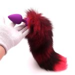 Anal Plug With Real Fox Tails Silicone Butt Couple Sex Toys Erotic Cosplay Tail 3 Size For Choice - 3