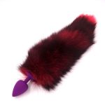 Anal Plug With Real Fox Tails Silicone Butt Couple Sex Toys Erotic Cosplay Tail 3 Size For Choice - 4