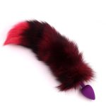 Anal Plug With Real Fox Tails Silicone Butt Couple Sex Toys Erotic Cosplay Tail 3 Size For Choice - 5