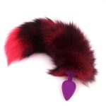Anal Plug With Real Fox Tails Silicone Butt Couple Sex Toys Erotic Cosplay Tail 3 Size For Choice - 6
