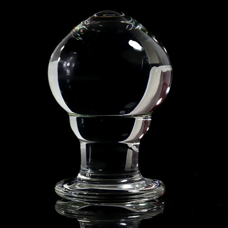 Transparent Crystal Glass Anal Plug 62mm Diameter Male Adult Erotic Toy For Gay Men Sensual Massage Butt Tool - 3