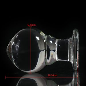 Diameter 62mm Big Anal Plug Transparent Crystal Glass Adult Sex Toys For Men Gay Massage Butt - 2