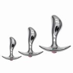 Thumb Boat Anchor Metal Anal Plug 3pc Set Tail Butt Crystal Jewelry Dildo G-spot Prostate Massage Adult Sex Toys - 6