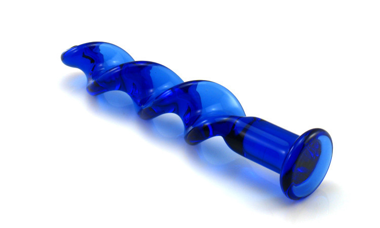 4piece Luxury Blue Glass Anal Plug Set Adult Sex Toy With Unique Stimulation Beads For Enhanced Pleasure - 5