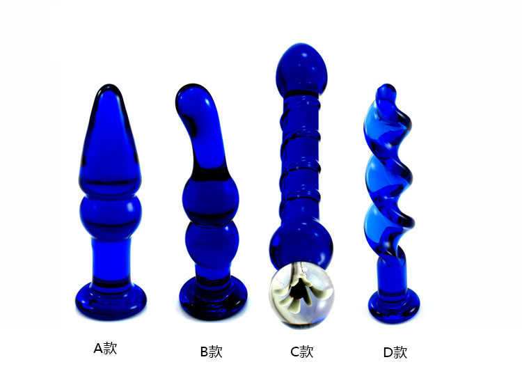 4piece Luxury Blue Glass Anal Plug Set Adult Sex Toy With Unique Stimulation Beads For Enhanced Pleasure - 10