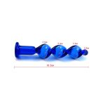 4pcs Set Blue Glass Buttplug Anal Toy Beads Sexo Dilatador 4 Different Stimulation Sensations Plug Adult Sex - 3