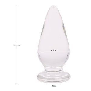 7pcs Set Crystal Glass Smooth Anal Plug G Spot Stimulation Massager Couples Can Strap On Buttplug Sex Tool For - 2