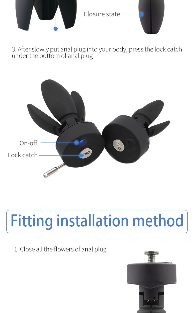 Remote Controlled Silicone Vibrator Anal Plug Massager Unisex Chastity Lock Sex Toy For Pleasure - 8