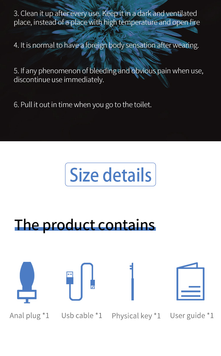 Remote Controlled Silicone Vibrator Anal Plug Massager Unisex Chastity Lock Sex Toy For Pleasure - 10
