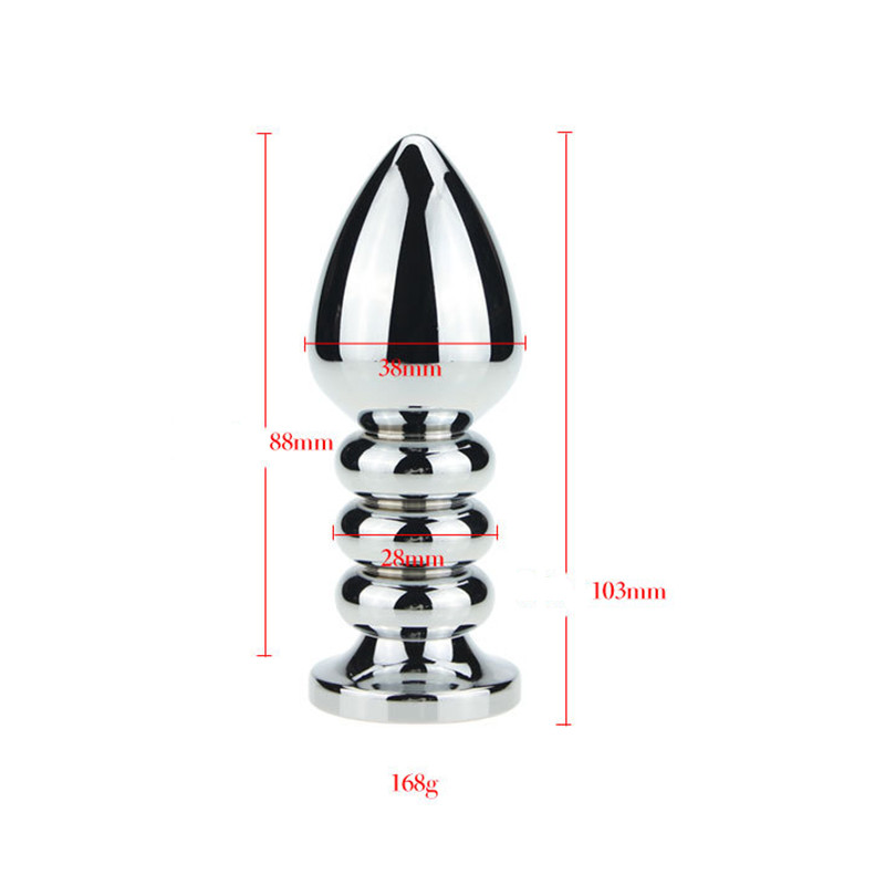 Large 168g Metallic Crystalembellished Butt Plug Anal Beads 13 Colors Adult Sex Toys For Men And Women - 1