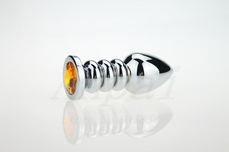 Large 168g Metallic Crystalembellished Butt Plug Anal Beads 13 Colors Adult Sex Toys For Men And Women - 4