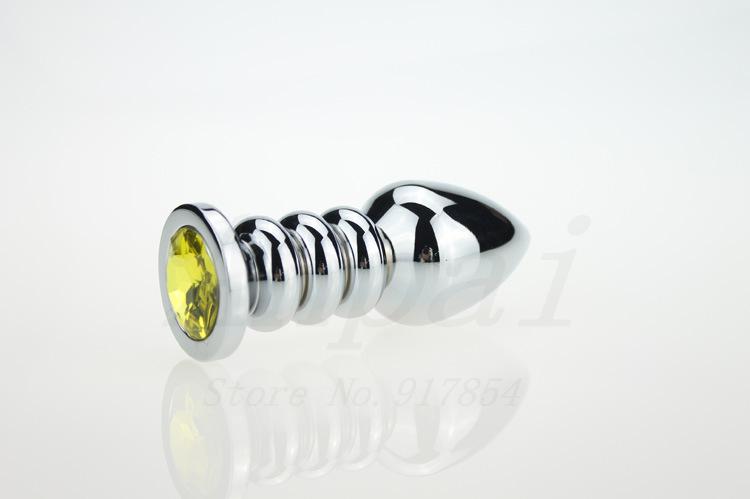 Large 168g Metallic Crystalembellished Butt Plug Anal Beads 13 Colors Adult Sex Toys For Men And Women - 5