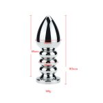 168g Large Size Metal Jeweled Huge Butt Plug Steel Crystal Anal Beads 13 Color For Choose Adult Sex Toys Women And Men - 2