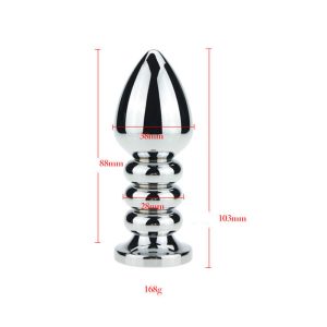 168g Large Size Metal Jeweled Huge Butt Plug Steel Crystal Anal Beads 13 Color For Choose Adult Sex Toys Women And Men - 2