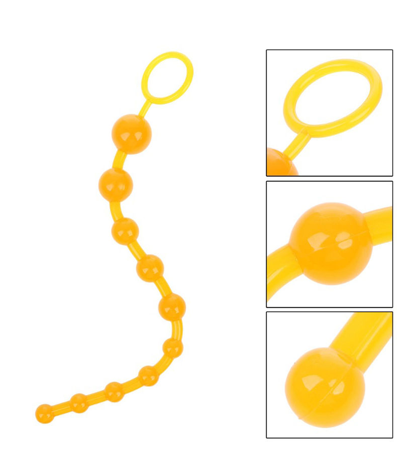 A21 Quality 10bead Anal Plug Womens Pleasure Enhancing Sex Toy Vaginal Anal Stimulation Long Pull Ring - 3