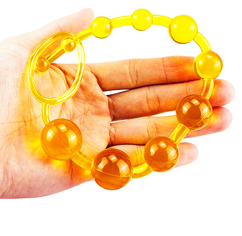 A21 Quality 10bead Anal Plug Womens Pleasure Enhancing Sex Toy Vaginal Anal Stimulation Long Pull Ring - 6