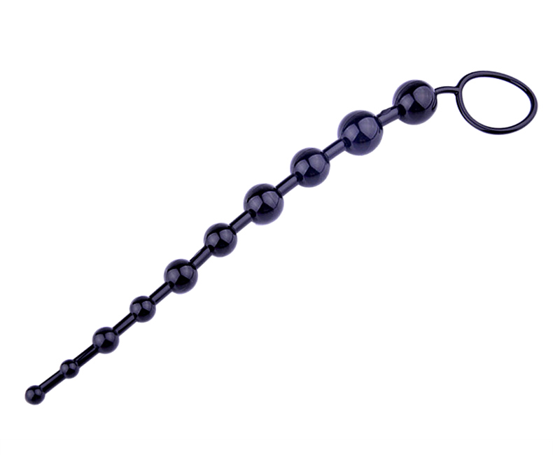 A21 Quality 10bead Anal Plug Womens Pleasure Enhancing Sex Toy Vaginal Anal Stimulation Long Pull Ring - 7