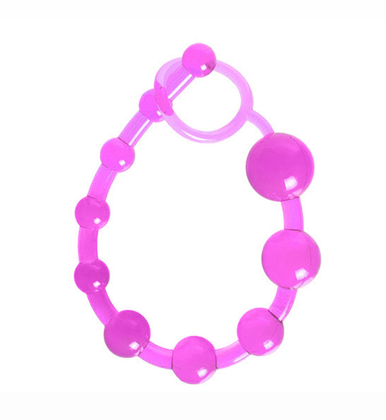 A21 Quality 10bead Anal Plug Womens Pleasure Enhancing Sex Toy Vaginal Anal Stimulation Long Pull Ring - 10