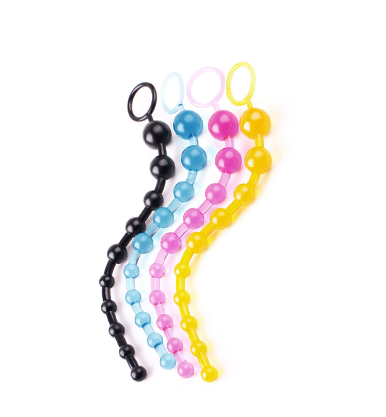 A21 Quality 10bead Anal Plug Womens Pleasure Enhancing Sex Toy Vaginal Anal Stimulation Long Pull Ring - 13