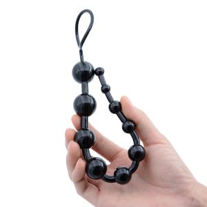 A21 Anal Plug 10 Beads Orgasm For Women Butt Vagina Sex Toys Long Clit Anus Pull Ring Ball - 3
