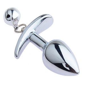 Metal Anal Dildo Plug With Leash Chain Pendent Adult Tool Men Women Couple Big Bead Prostate Massager Masturbator Product - 2