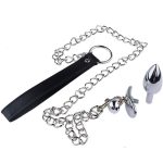 Metal Anal Dildo Plug With Leash Chain Pendent Adult Tool Men Women Couple Big Bead Prostate Massager Masturbator Product - 4