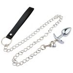 Metal Anal Dildo Plug With Leash Chain Pendent Adult Tool Men Women Couple Big Bead Prostate Massager Masturbator Product - 5