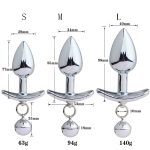 Metal Anal Dildo Plug With Leash Chain Pendent Adult Tool Men Women Couple Big Bead Prostate Massager Masturbator Product - 6